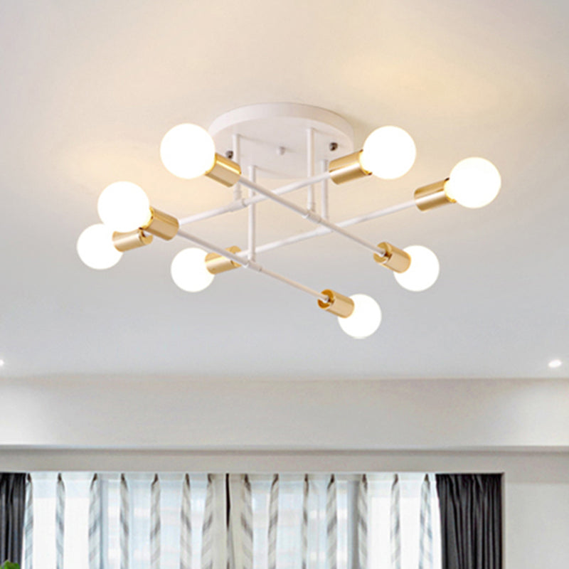 Luz de techo lineal apilada moderna, luz semi empotrada de ahorro de energía de metal para hotel