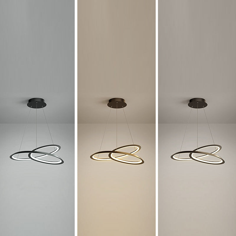 Linear Shape Metal Pendant Light Fixture Modern Style 1 Light Hanging Light Fixture