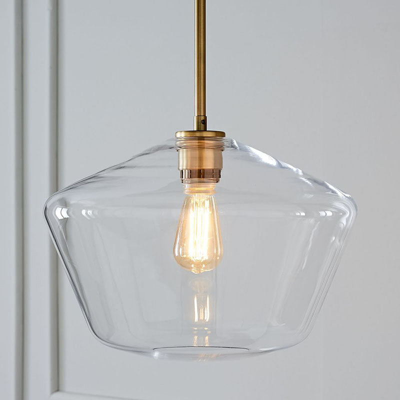 Hanging Light Fixture Minimalist Style Glass Pendant Lighting Fixture