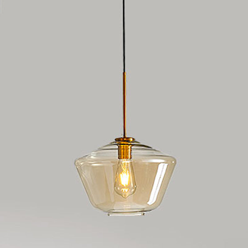 Hanging Light Fixture Minimalist Style Glass Pendant Lighting Fixture