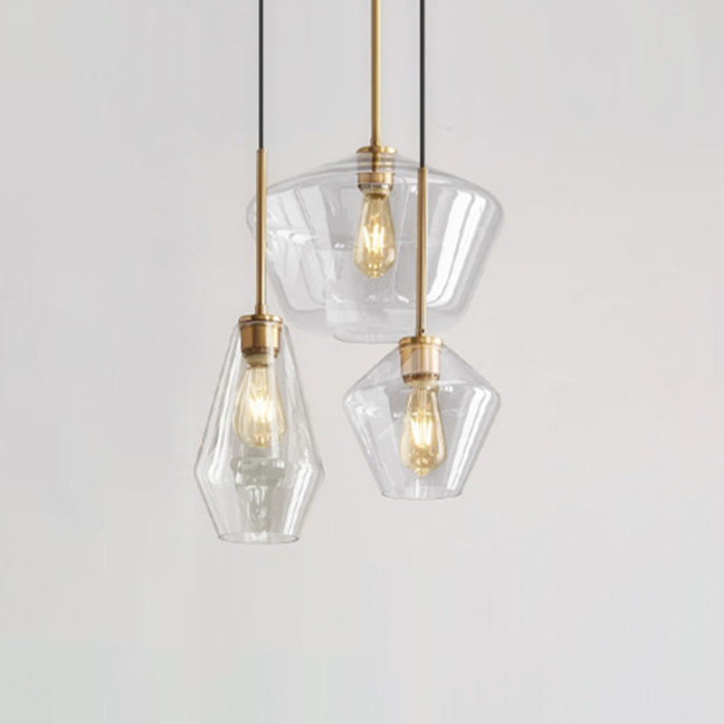 Hanging Light Fixture Minimalist Style Glass Pendant Lighting Fixture