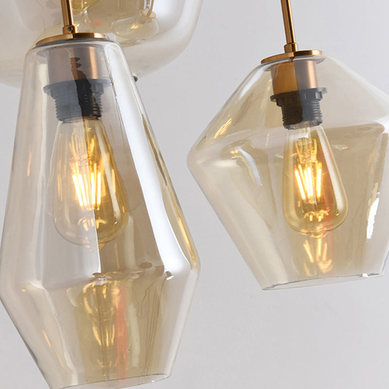 Hanging Light Fixture Minimalist Style Glass Pendant Lighting Fixture