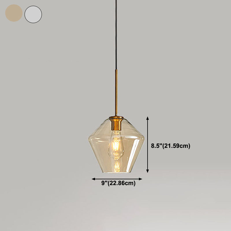 Hanging Light Fixture Minimalist Style Glass Pendant Lighting Fixture