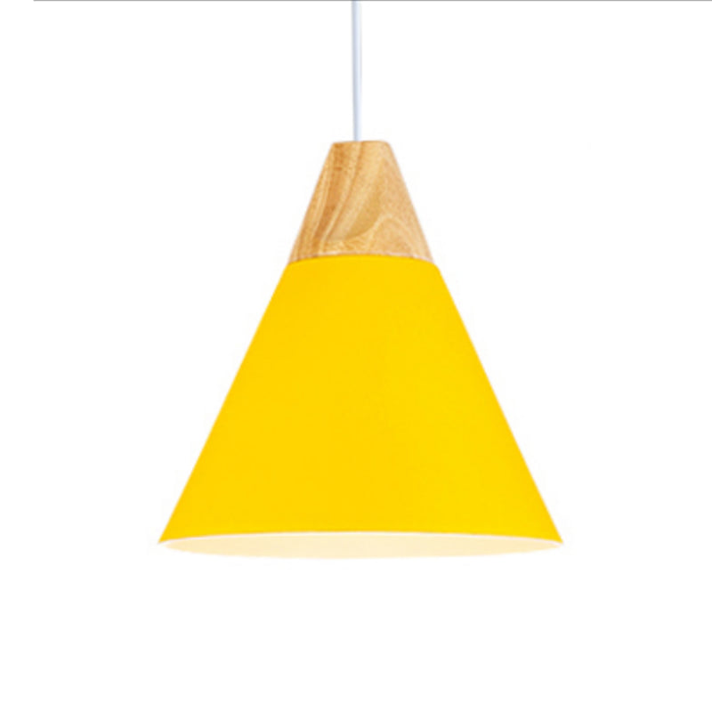 1 Light Cone Hanging Lights Modern Style Metal Drop Pendants