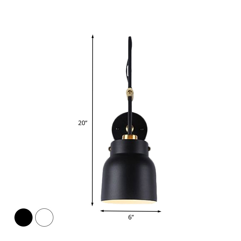 1 luce a tazza di tonalità luci muro di luce in metallo moderno con braccio lungo per libreria di biblioteche