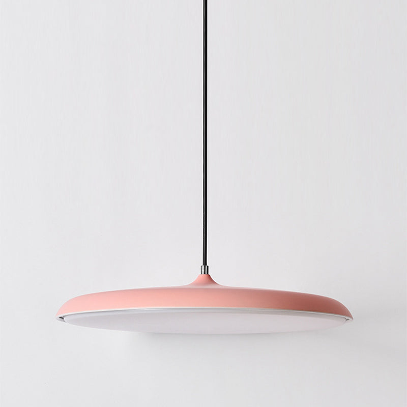 Metal Round Shape Hanging Light Nordic Macarons 1 Light Hanging Mounted Lights