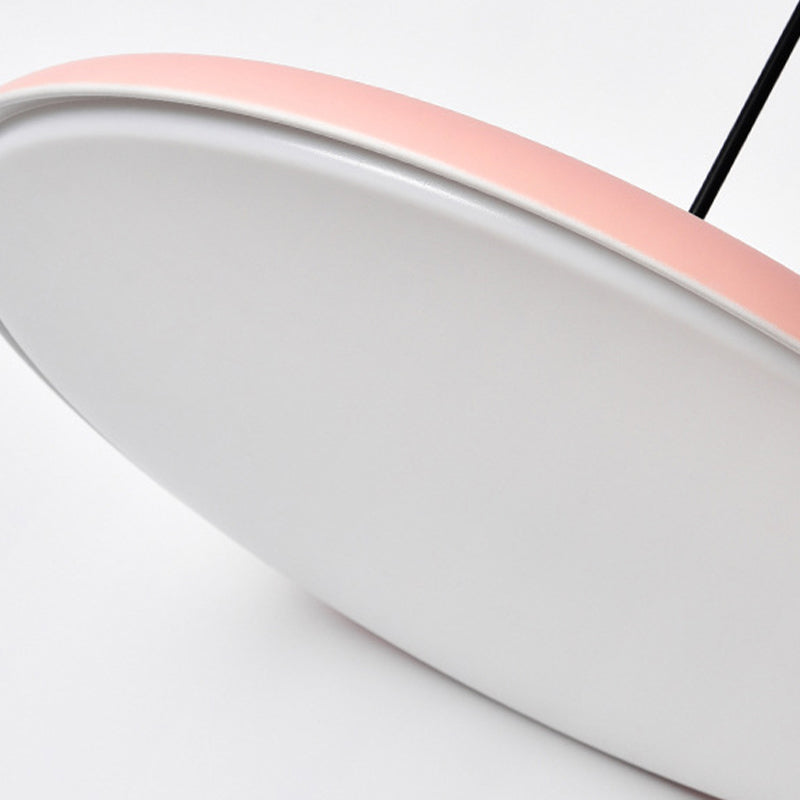 Metal Round Shape Hanging Light Nordic Macarons 1 Light Hanging Mounted Lights