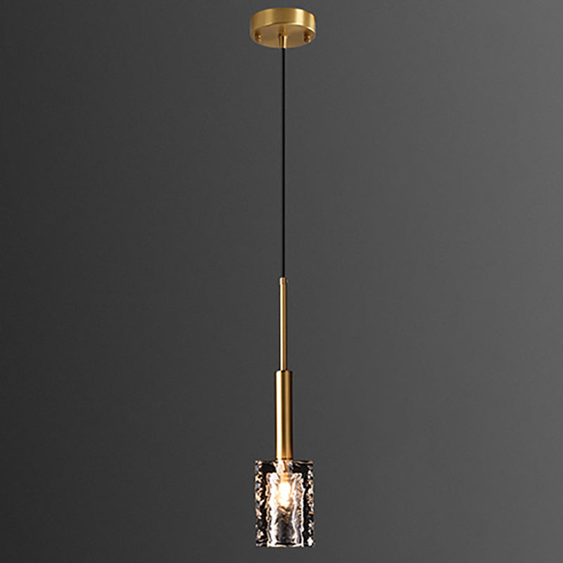 Modern Style Crystal Pendant Light Geometric Hanging Pendant for Bedroom