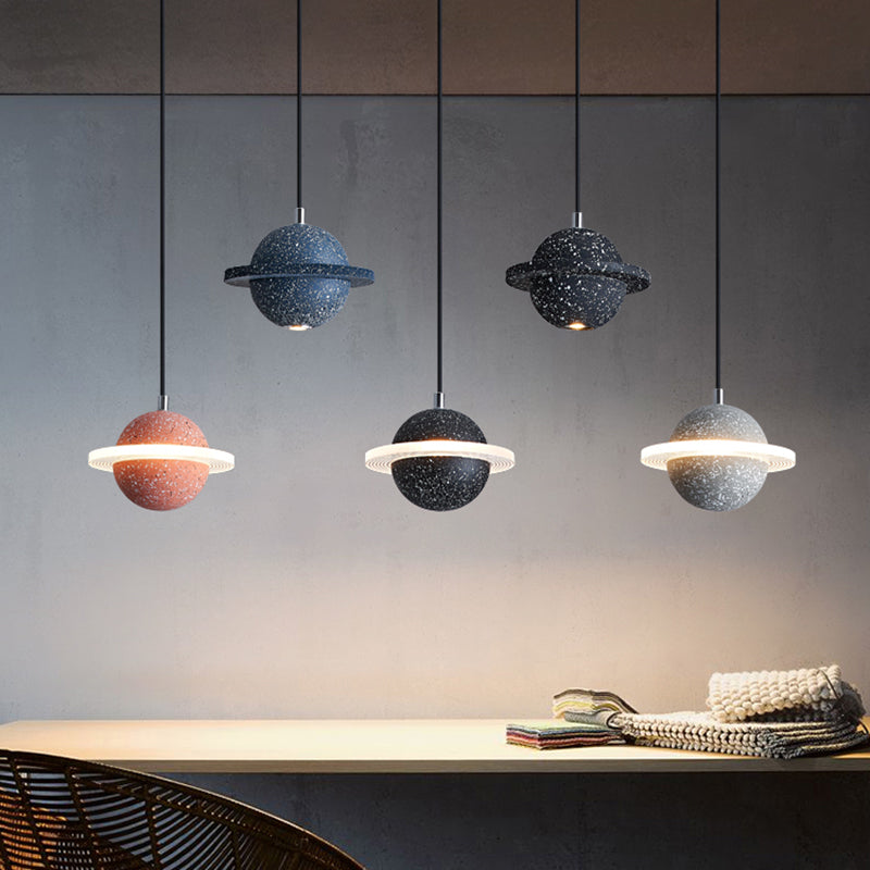 Modern Style Spherical Shape Pendant Lighting Stone Pendant Light for Bedroom