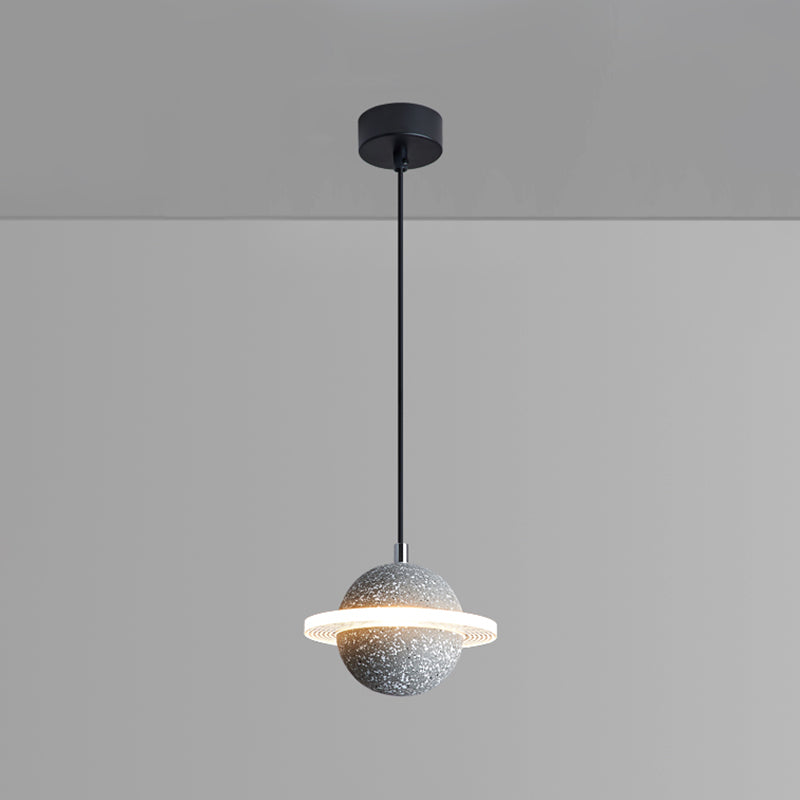 Modern Style Spherical Shape Pendant Lighting Stone Pendant Light for Bedroom