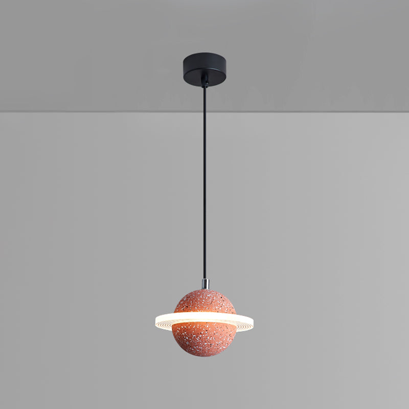 Modern Style Spherical Shape Pendant Lighting Stone Pendant Light for Bedroom