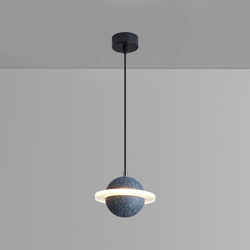 Modern Style Spherical Shape Pendant Lighting Stone Pendant Light for Bedroom