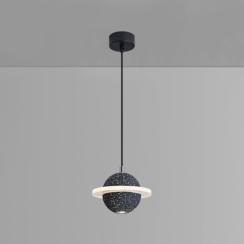 Modern Style Spherical Shape Pendant Lighting Stone Pendant Light for Bedroom