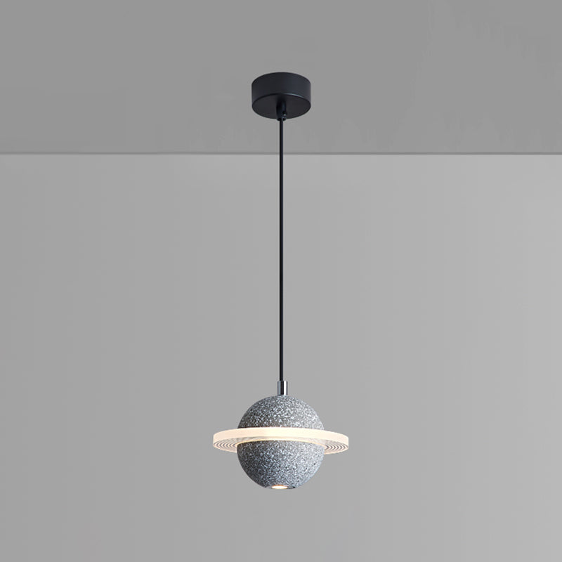Modern Style Spherical Shape Pendant Lighting Stone Pendant Light for Bedroom