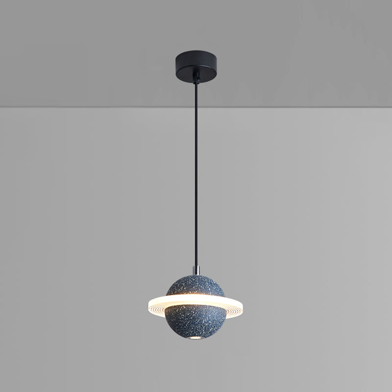 Modern Style Spherical Shape Pendant Lighting Stone Pendant Light for Bedroom