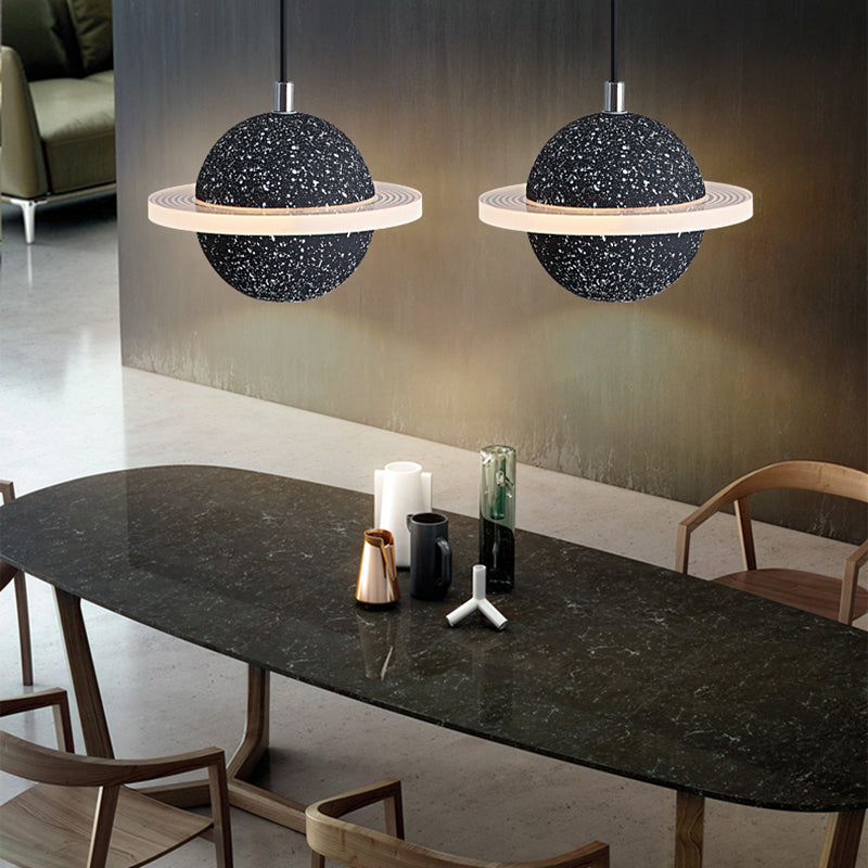 Modern Style Spherical Shape Pendant Lighting Stone Pendant Light for Bedroom