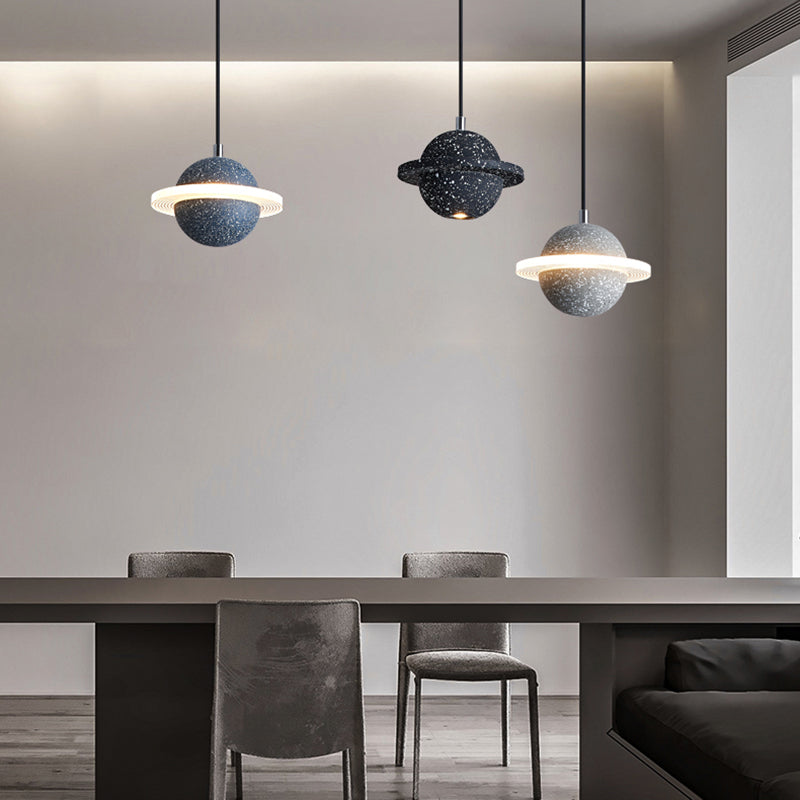 Modern Style Spherical Shape Pendant Lighting Stone Pendant Light for Bedroom