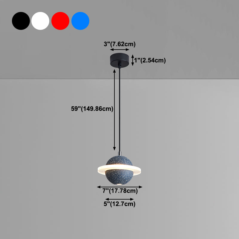 Modern Style Spherical Shape Pendant Lighting Stone Pendant Light for Bedroom