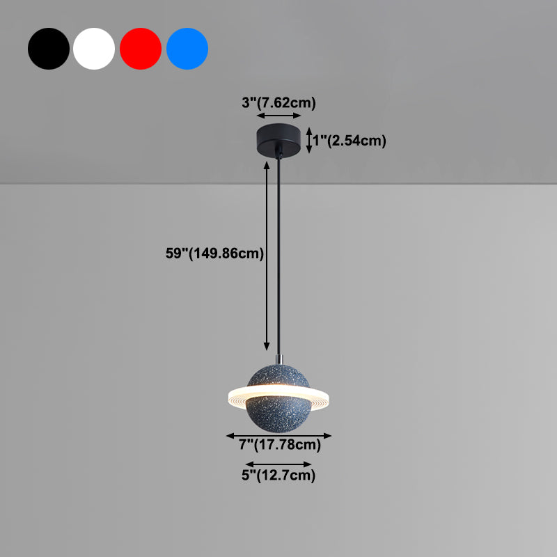 Modern Style Spherical Shape Pendant Lighting Stone Pendant Light for Bedroom