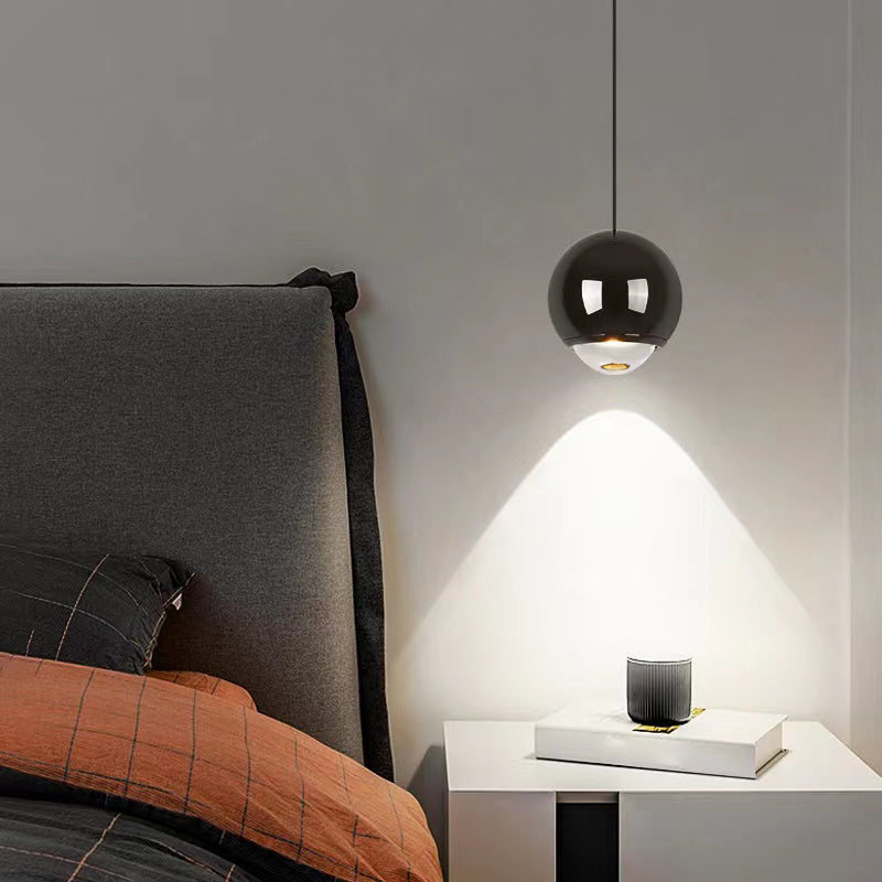 Modern Style Spherical Shape Pendant Lighting Metal 1 Light Pendant Light for Bedroom