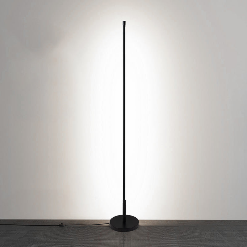 Metal Linear Shape Floor Light Modern 1-Light Floor Light for Bedroom