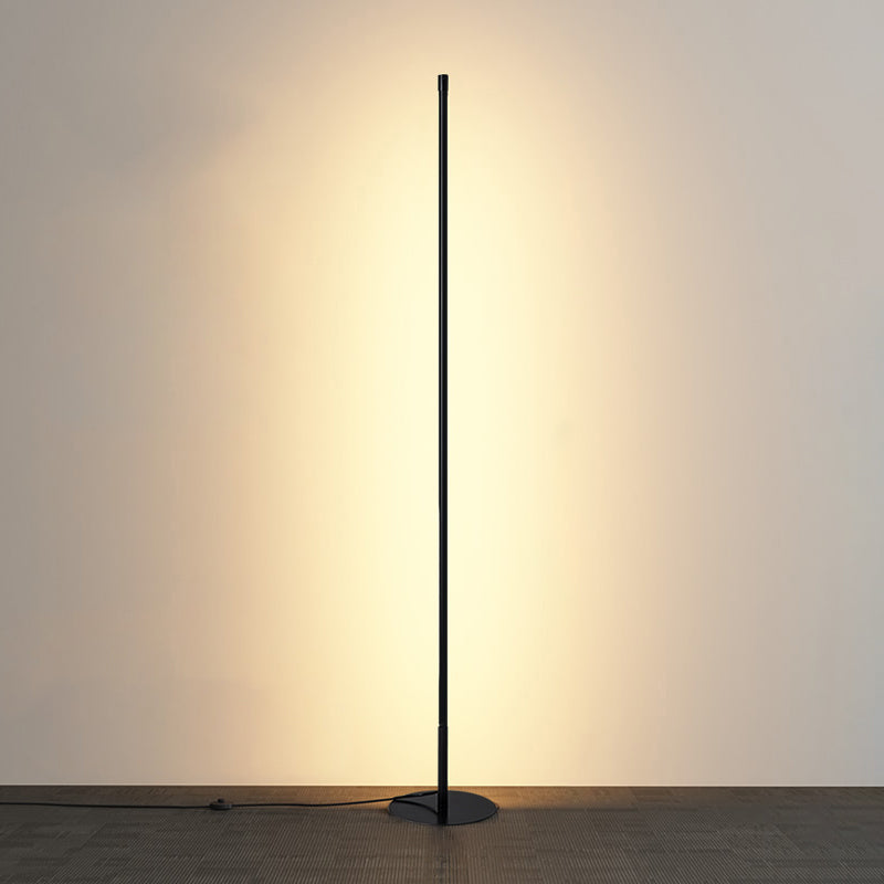 Metal Linear Shape Floor Light Modern 1-Light Floor Light for Bedroom