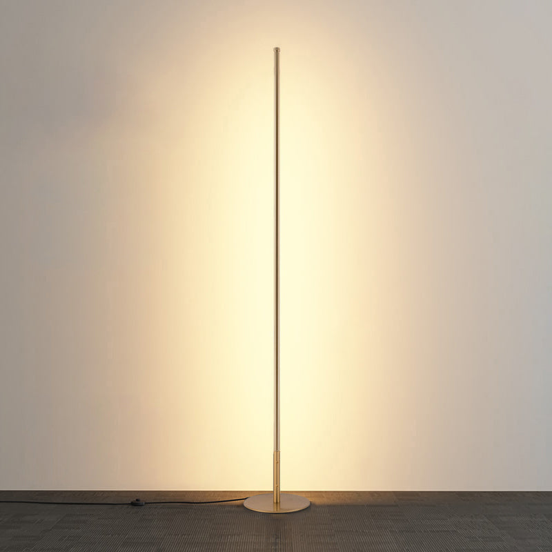 Metal Linear Shape Floor Light Modern 1-Light Floor Light for Bedroom