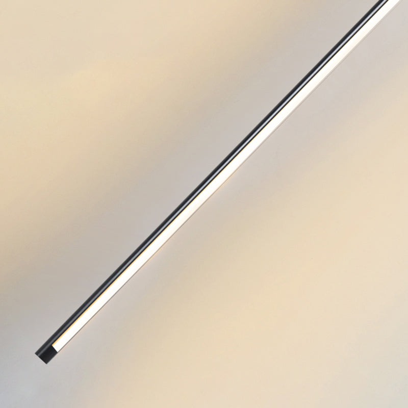 Metal Linear Shape Floor Light Modern 1-Light Floor Light for Bedroom