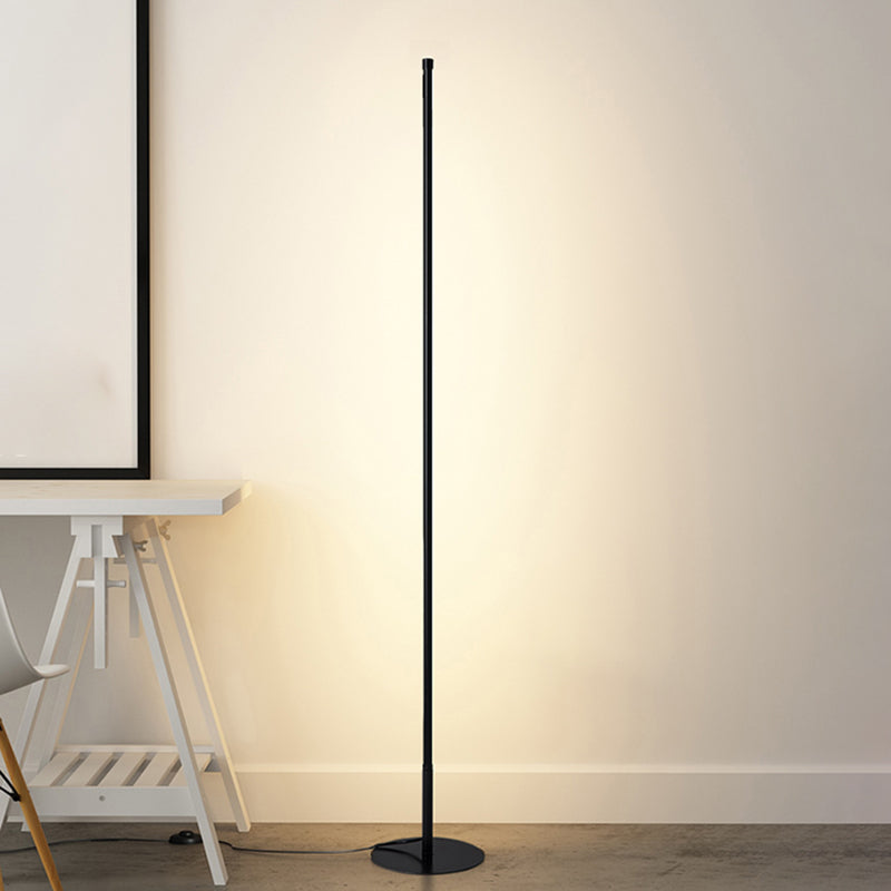 Metal Linear Shape Floor Light Modern 1-Light Floor Light for Bedroom