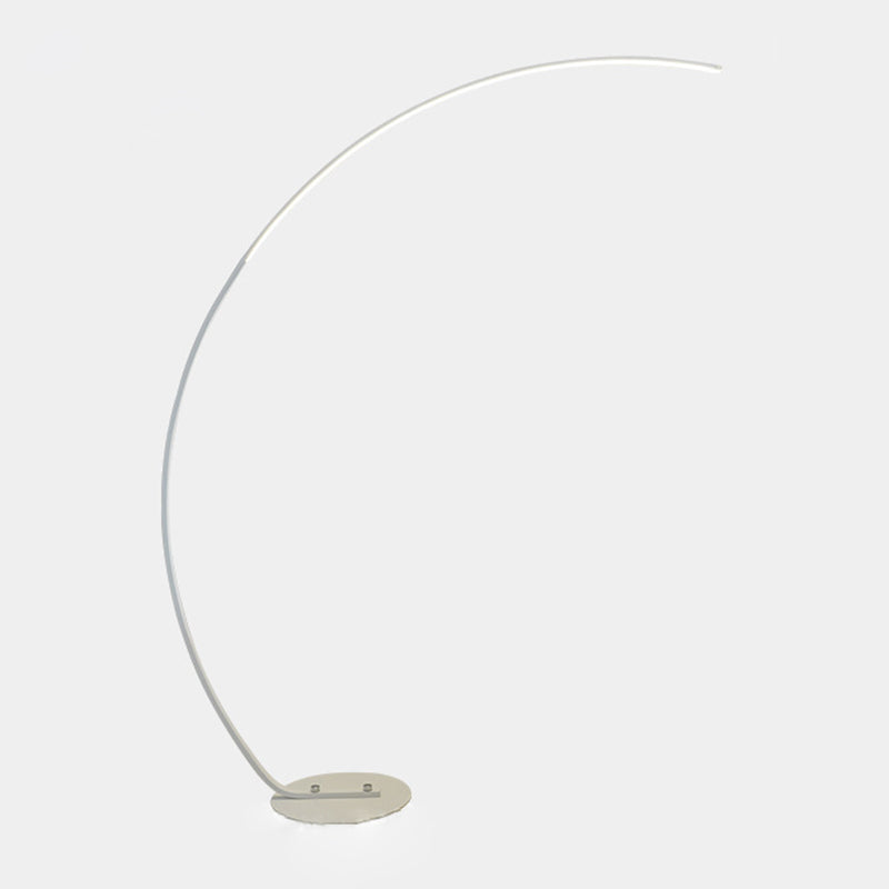Metal Camber Shape Floor Lighting Modern 1-Light Floor Light for Living Room