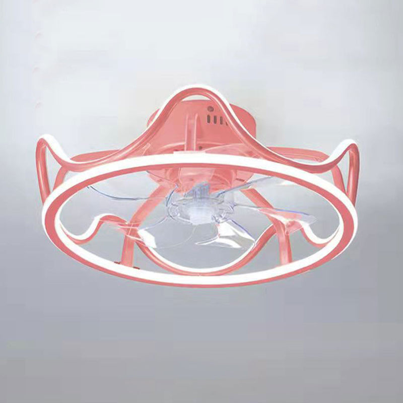 Ceiling Fan Lamp Nordic Style LED Ceiling Mounted Light for Bedroom