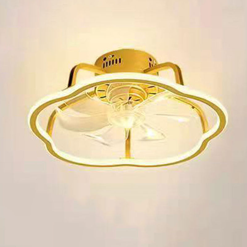 Ceiling Fan Lamp Nordic Style LED Ceiling Mounted Light for Bedroom