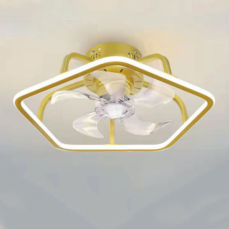 Ceiling Fan Lamp Nordic Style LED Ceiling Mounted Light for Bedroom
