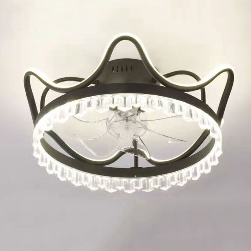 Ceiling Fan Lamp Nordic Style LED Ceiling Mounted Light for Bedroom
