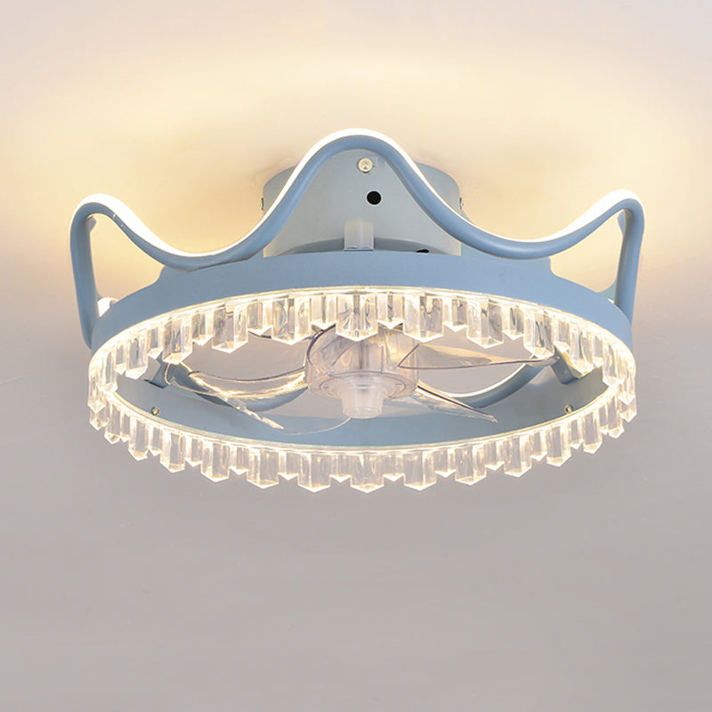 Ceiling Fan Lamp Nordic Style LED Ceiling Mounted Light for Bedroom