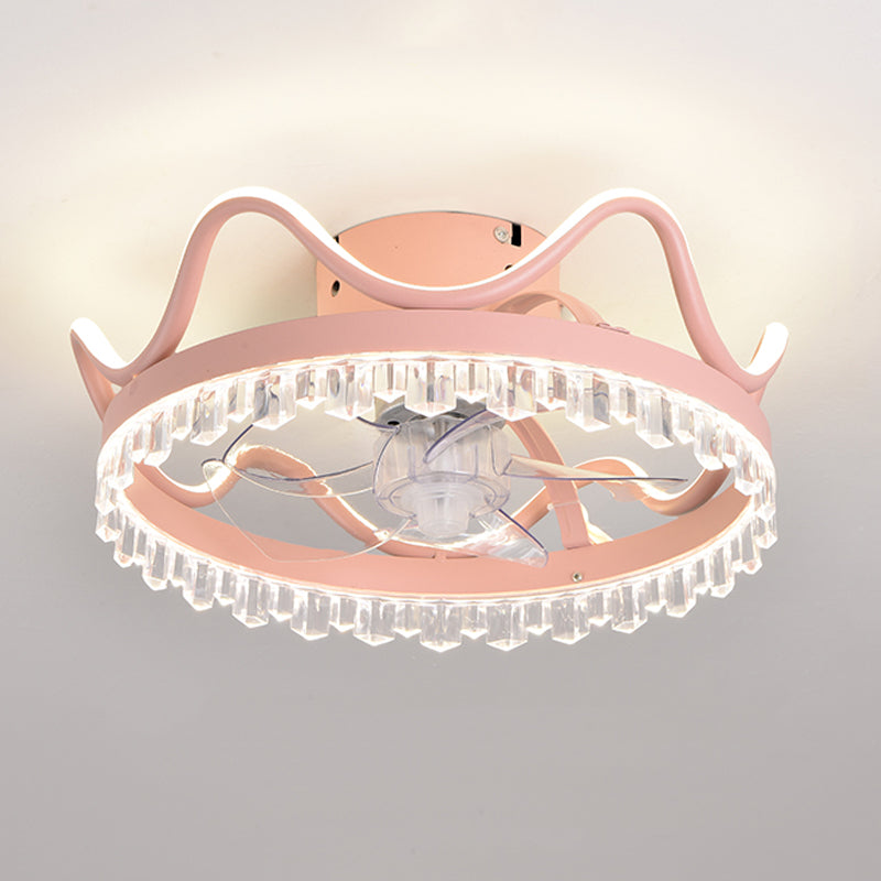 Ceiling Fan Lamp Nordic Style LED Ceiling Mounted Light for Bedroom