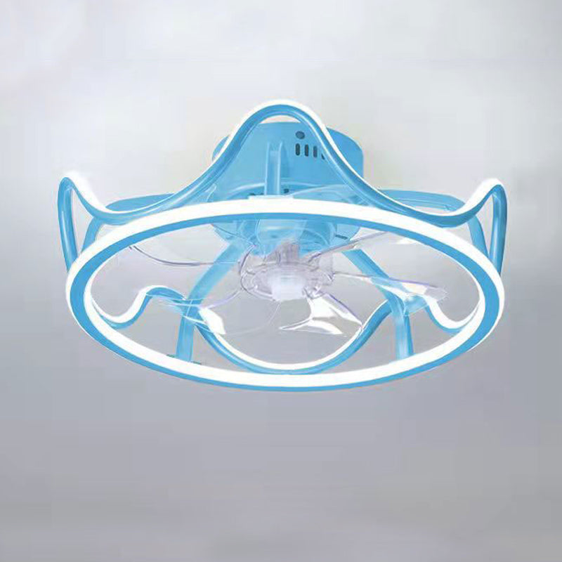 Ceiling Fan Lamp Nordic Style LED Ceiling Mounted Light for Bedroom