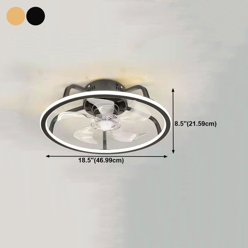 Ceiling Fan Lamp Nordic Style LED Ceiling Mounted Light for Bedroom