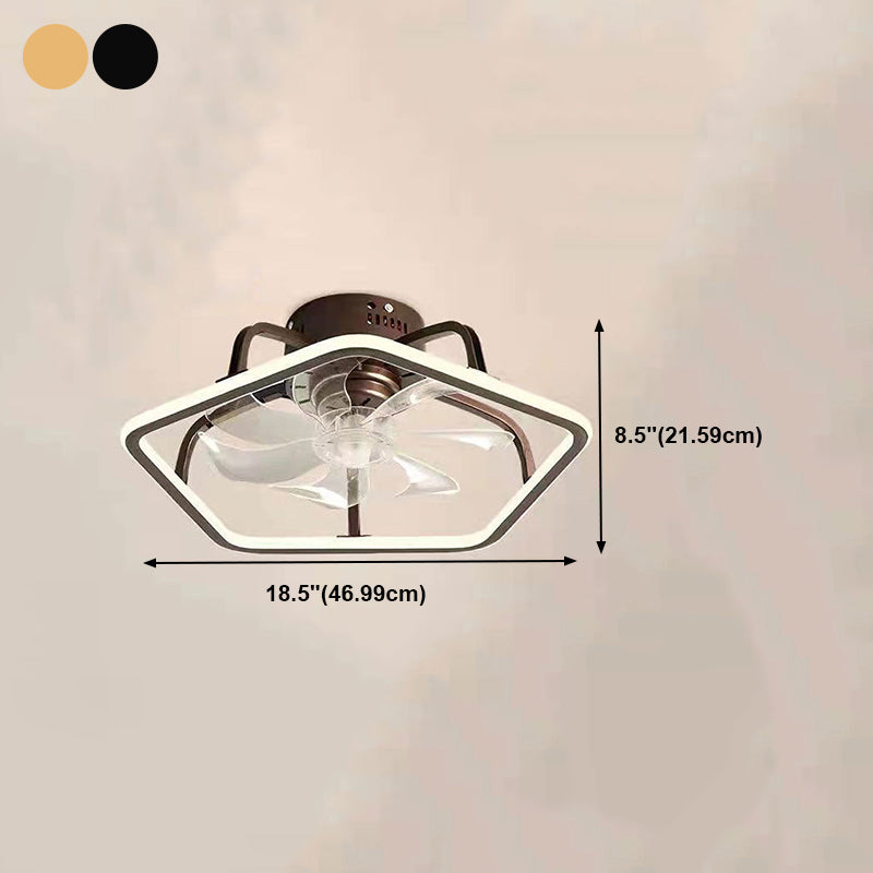 Ceiling Fan Lamp Nordic Style LED Ceiling Mounted Light for Bedroom