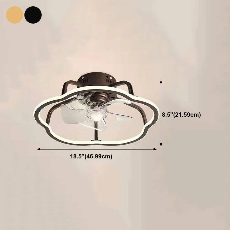 Ceiling Fan Lamp Nordic Style LED Ceiling Mounted Light for Bedroom