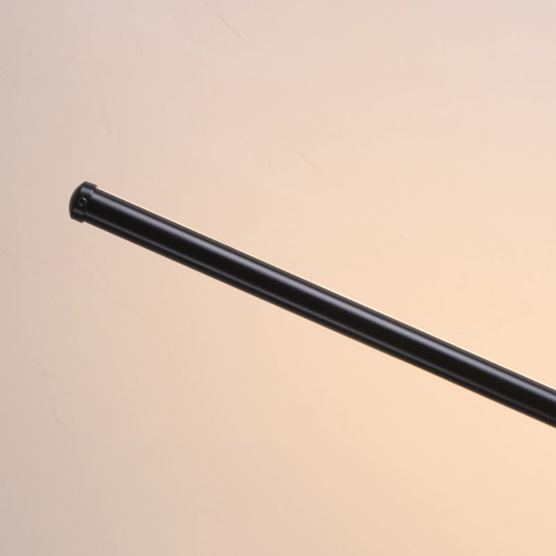 Metal Linear Shape Floor Lighting Modern 1-Light Floor Mounted Light Fixture
