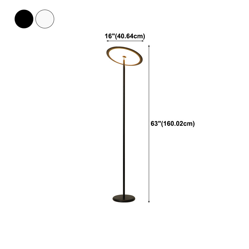Nordic Linear Floor Lamp Metal 63" High LED Floor Light for Living Room