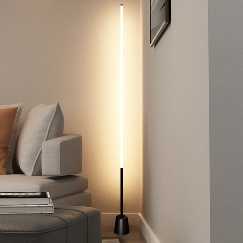 Linear Shape Metal Floor Lighting Modern 1-Light Floor Light Fixtures