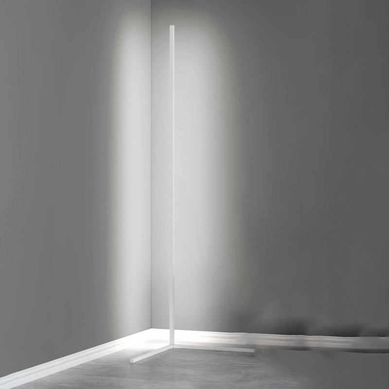 Linear Shape Metal Floor Lighting Modern 1-Light Floor Mount Light Fixtures