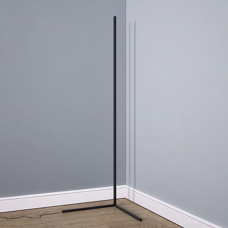 Linear Shape Metal Floor Lighting Modern 1-Light Floor Mount Light Fixtures