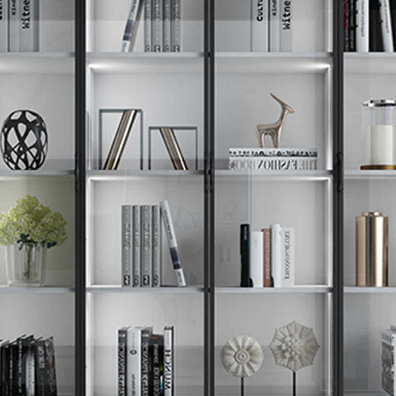 82.68"H Bookcase Contemporary Style Bookshelf With Doors for Office Home