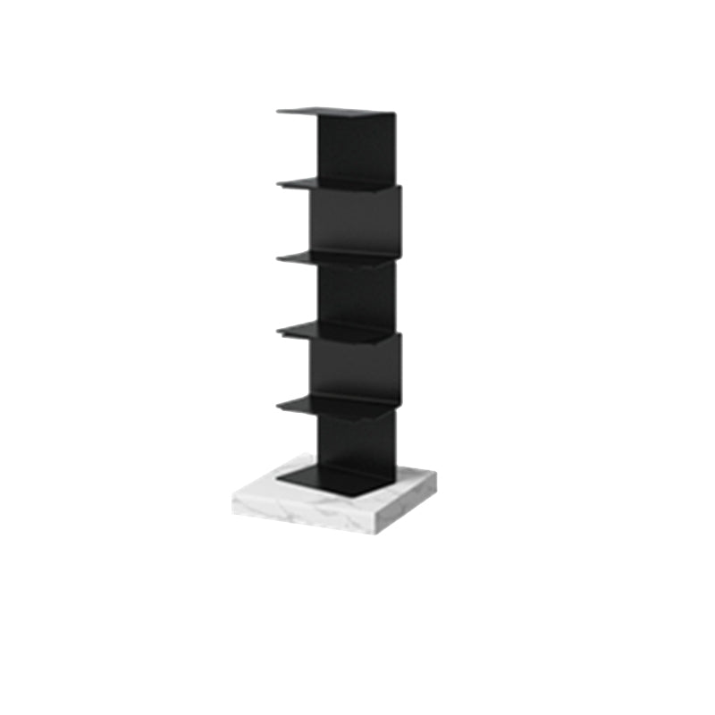 Modern Style Vertical Bookshelf Closed Back Metal Bookcase for Home