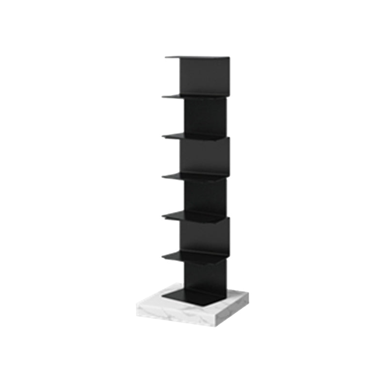 Modern Style Vertical Bookshelf Closed Back Metal Bookcase for Home