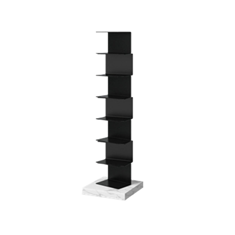 Modern Style Vertical Bookshelf Closed Back Metal Bookcase for Home