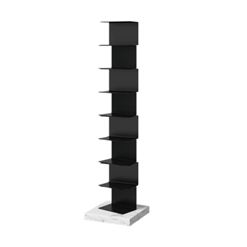 Modern Style Vertical Bookshelf Closed Back Metal Bookcase for Home